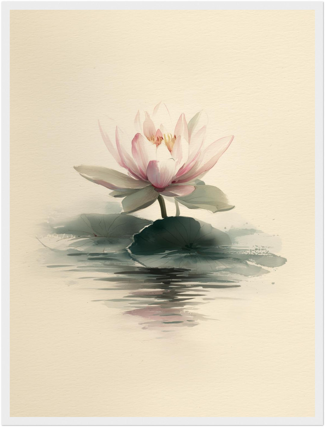 Zarte Lotusblüte im Wasser Poster Zen – mattes Kunstdruck-Papier – Ansicht 6