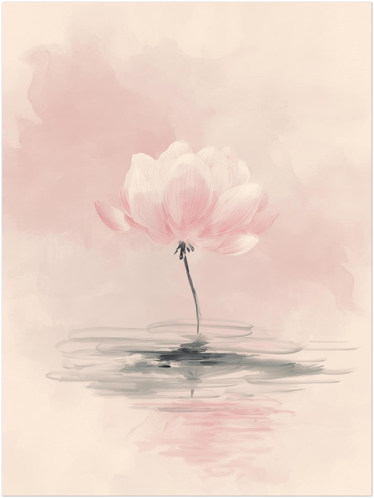 Zarte rosa Lotusblüte Poster