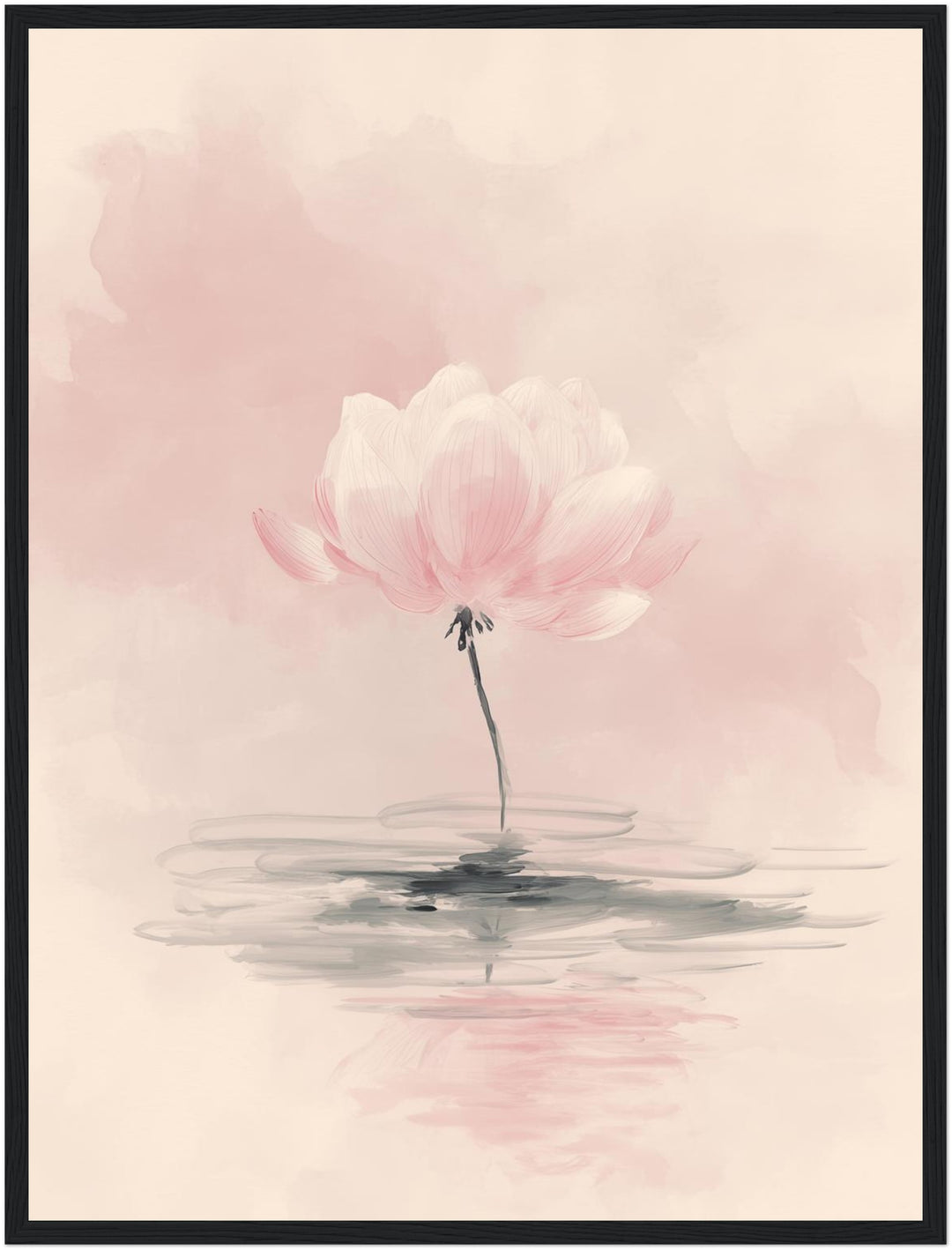 Zarte rosa Lotusblüte Poster Zen – mattes Kunstdruck-Papier – Ansicht 5