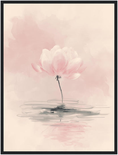 Zarte rosa Lotusblüte Poster