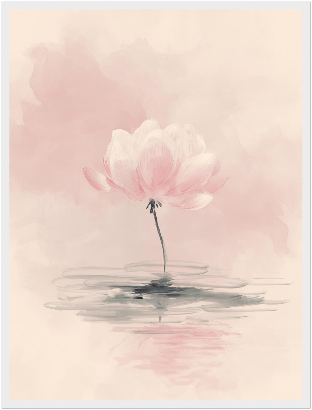 Zarte rosa Lotusblüte Poster Zen – mattes Kunstdruck-Papier – Ansicht 6