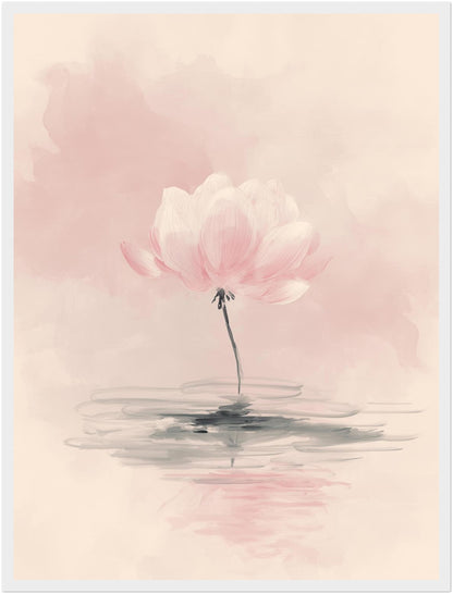 Zarte rosa Lotusblüte Poster