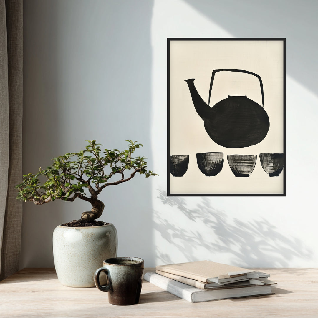Zen Teezeremonie Poster Zen – mattes Kunstdruck-Papier – Ansicht 2