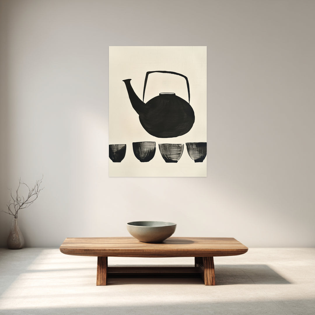 Zen Teezeremonie Poster Zen – mattes Kunstdruck-Papier – Ansicht 3