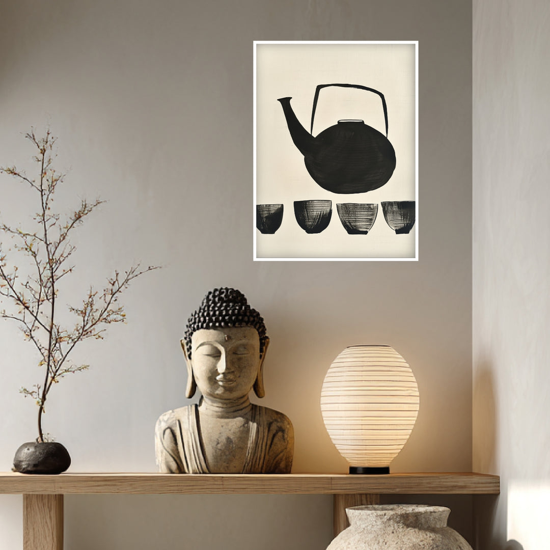 Zen Teezeremonie Poster Zen – mattes Kunstdruck-Papier – Ansicht 4