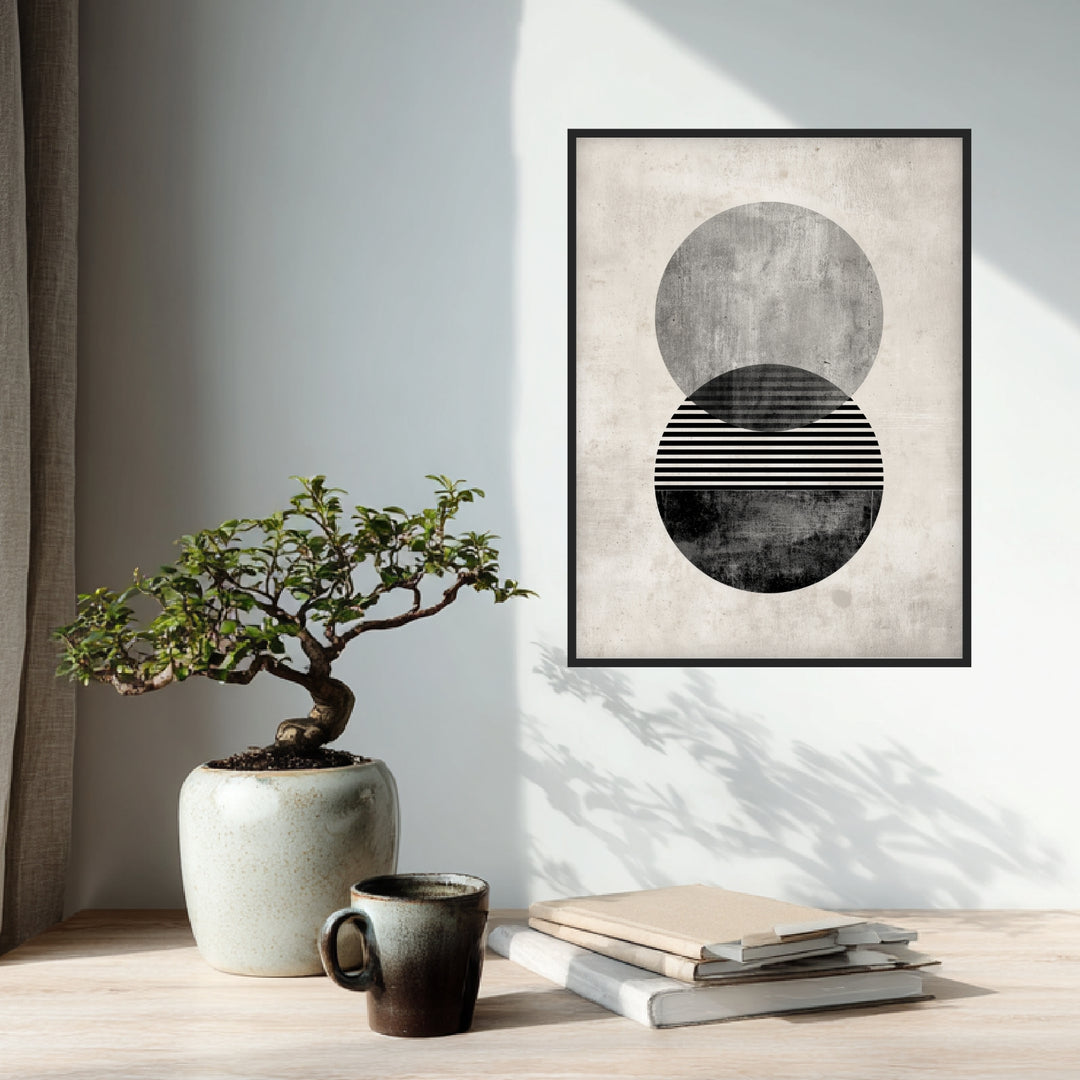 Zweifacher strukturierter Kreis Poster Zen – mattes Kunstdruck-Papier – Ansicht 3
