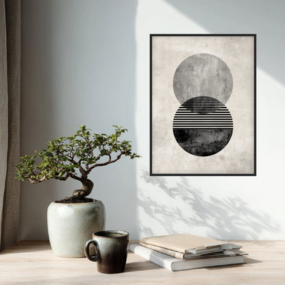 Zweifacher strukturierter Kreis Poster