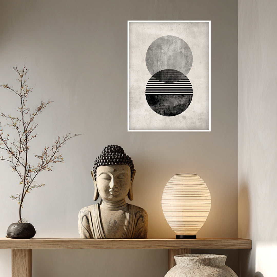 Zweifacher strukturierter Kreis Poster Zen – mattes Kunstdruck-Papier – Ansicht 4