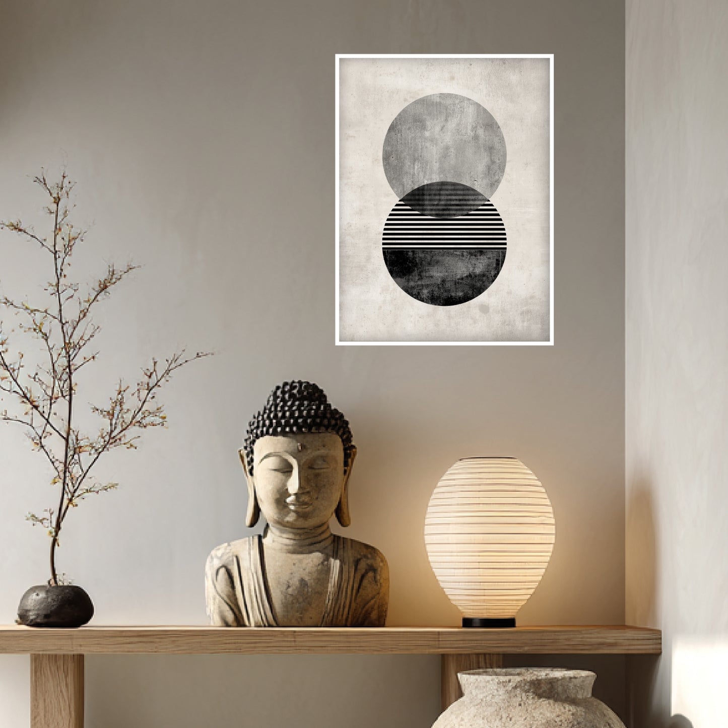 Zweifacher strukturierter Kreis Poster