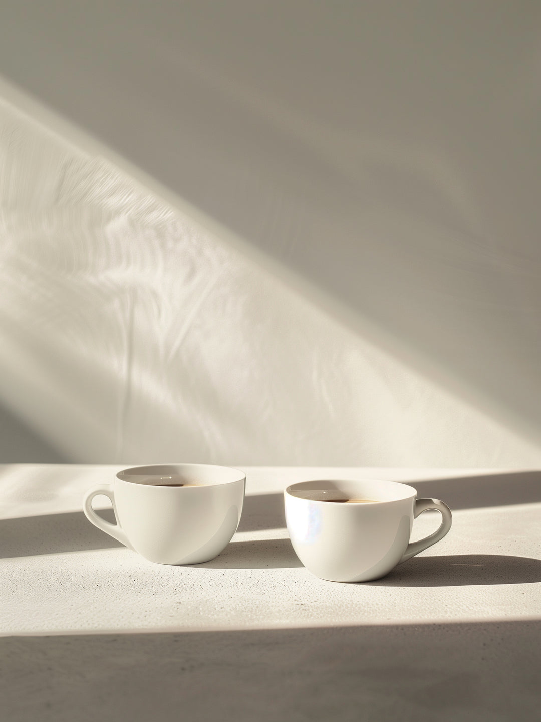 Zwei Kaffeetassen minimalistisch  – Wandkunst